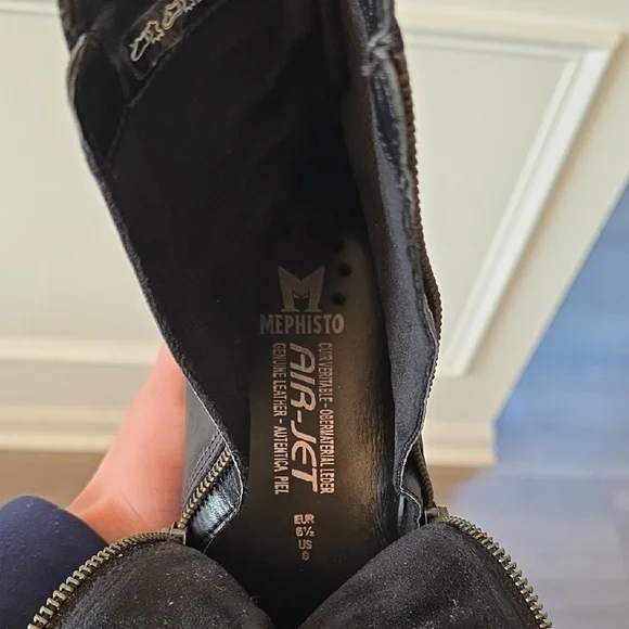 Mephisto Air Jett Black  Wedge Boots - Picture 6 of 6